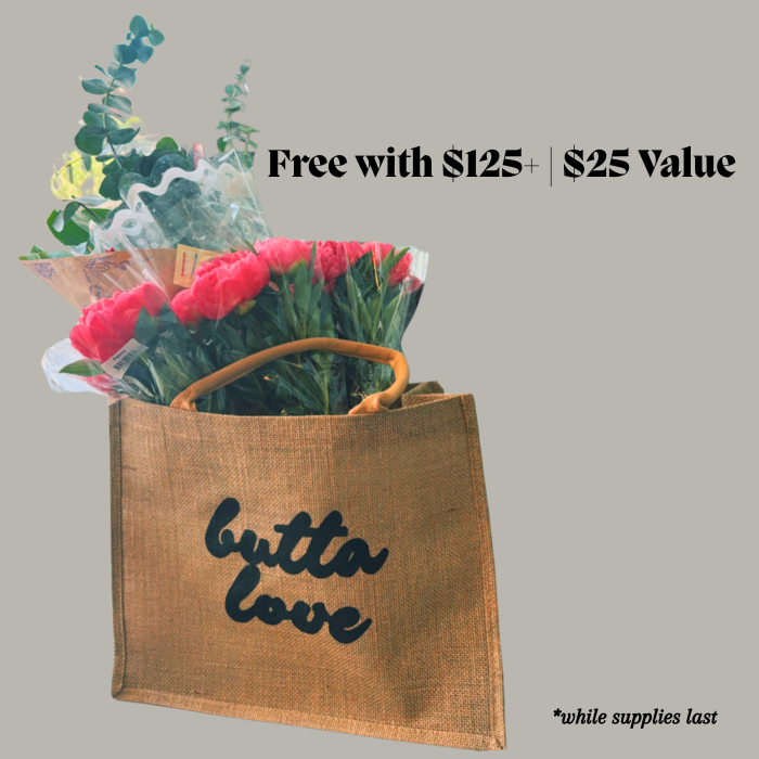 Butta Love Jute Tote Bag