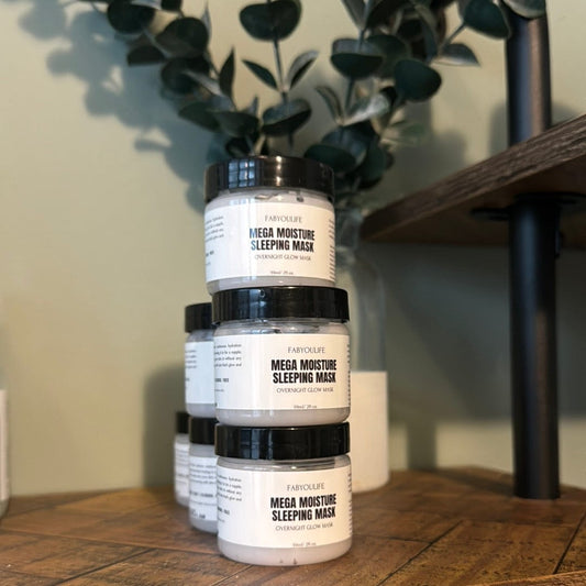 Mega moisture sleeping mask. Overnight glow mask. hydration overnight face mask