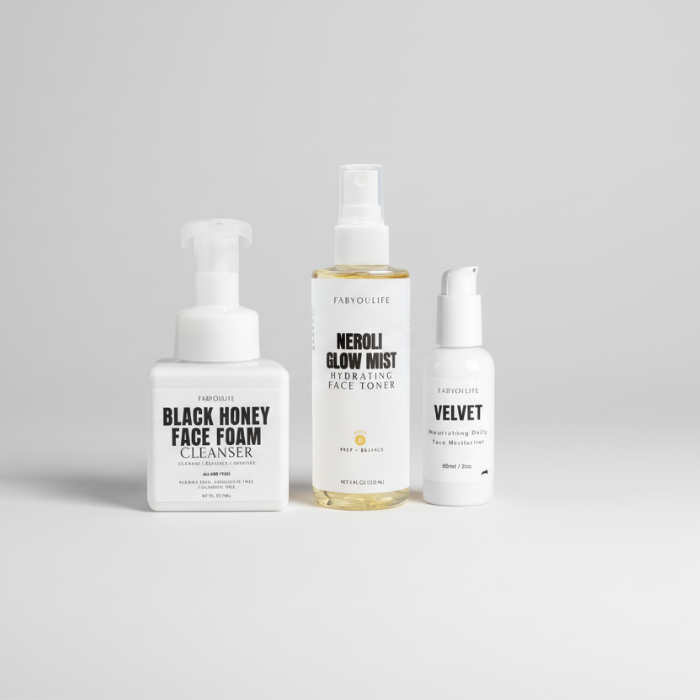 Fab Face Essentials Bundle | Easy 3-Step Face Ritual: Cleanse, Tone, Moisturize