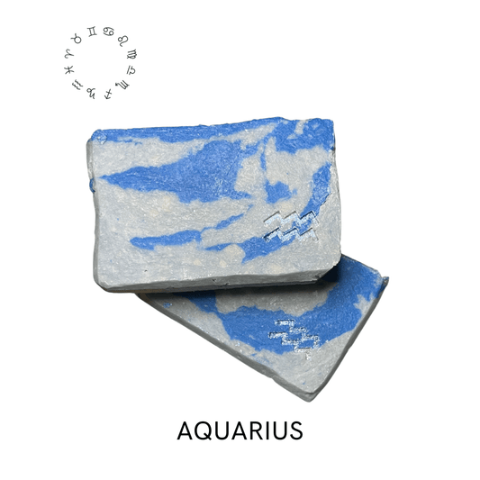 Awaken Your Inner Rebel 🚀 Aquarius, our Zodiac Soap Bar celebrates your innovative nature with unconventional scents. Born between January 20 and February 18, Aquarians march to the beat of their own drum. Gift this soap to the forward-thinkers in your life who love to challenge the status quo. Awaken your inner rebel and break free from conformity.