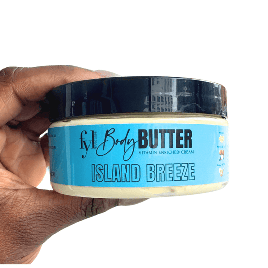 fabyoulife creamy body butter - coconut sccented moisturizer. bodycare for dry skin.