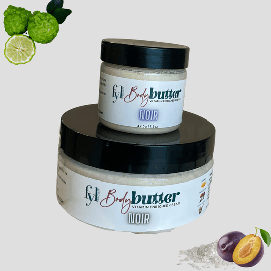 A sensual scent. Strong and masculine, yet soft and feminine. Notes of Ozone, Plum, Cardamom and Dark Musk.  Our silky, luxurious body butter is a symphony of texture and fragrance, specifically crafted to hydrate, protect, and pamper your skin. This triple butter blend, with its creamy formula, will leave you feeling indulgent and pampered while it locks in moisture after every bath or shower.