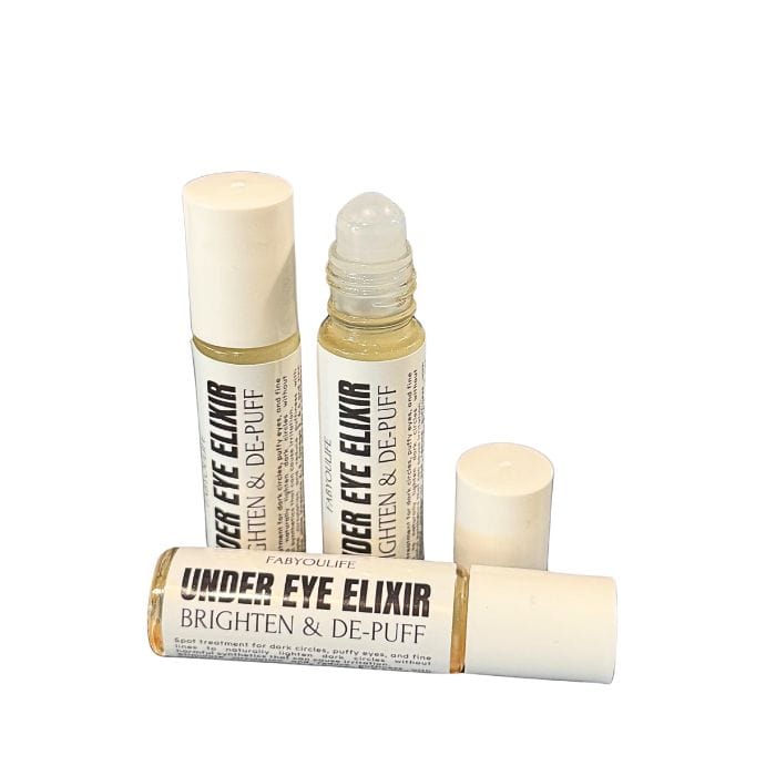  Under Eye Elixir - Natural Treatment for Dark Circles and Puffiness in Glass Roller Ball