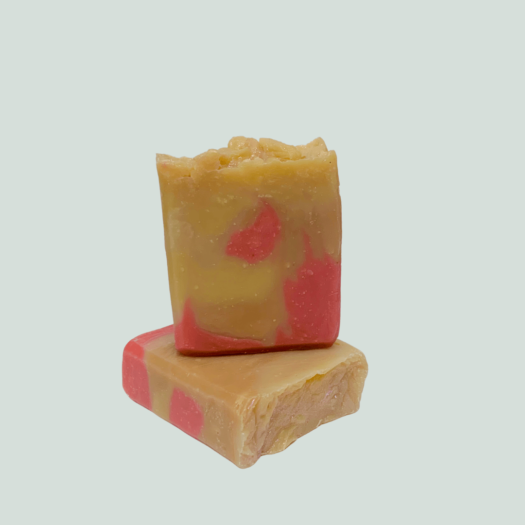 Dahlia Shea butter bar soap can help to improve the texture and appearance of the skin, giving it a smoother, more even look.