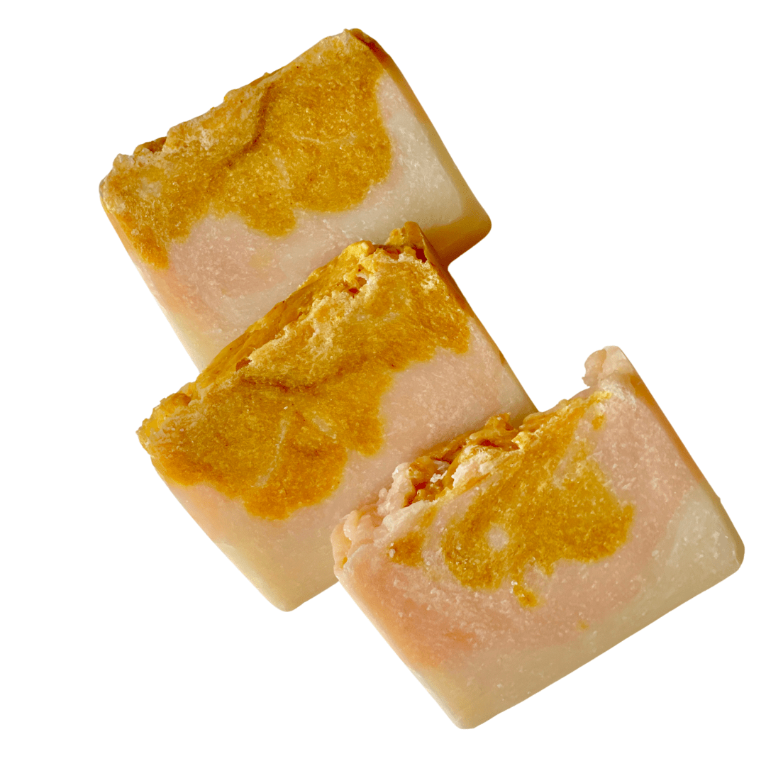 White Peach Soap with turmeric and peach kernel oil